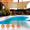 Rectangle Top Canopy 98% UV Block Awning Shelter 185GSM HDPE Patio Cover with Snap Hooks Ropes for Outdoor Garden Backyard