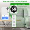 37.2OZ Dehumidifier Indoor Portable Small Dehumidifier with Sleep Mode 1-24H Timer 7-Color Lighting 950sq.ft Coverage Touch Control for Home Bathroom