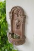 Terra Cotta Lion Hanging Wall Fountain