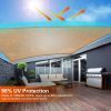 Rectangle Top Canopy 98% UV Block Awning Shelter 185GSM HDPE Patio Cover with Snap Hooks Ropes for Outdoor Garden Backyard