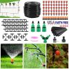 164FT Drip Irrigation Kit Automatic Garden Irrigation System Misting Plant Watering Drip Kit for Garden Greenhouse Flower Bed Patio Lawn