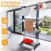 Clothes Drying Rack Rolling Collapsible Laundry Dryer Hanger Stand Rail Shelve
Wardrobe Clothing Drying Racks w/ Dual Side Wings