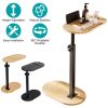 C-Shaped Bathtub Tray Table With Adjustable Height 360° Rotatable Desktop Freestanding Bath Caddy Against Wall Couch Bed Sofa Side Table