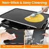 1300W Raclette Desktop Grill for 8People Non-Stick Reversible Electric Indoor Griddle with 8 Cheese Melt Pans Adjustable Temperature Dishwasher Safe K