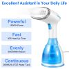 1500W Portable Handheld Clothes Steamer with 2 Brush Electric Travel Steamer for Garments Clothing Wrinkles Remover Dry Ironing Protection 30S Heat Up