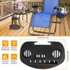 Zero Gravity Chair Cup Holder Clip On Side Tray w/Beverage Can Mobile Devices Slots