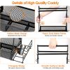 Utensil Caddy Metal Grill Caddy with Paper Towel Holders Utensil Holder	for Outdoor Picnic Barbecue Camping Grilling Tools Storage Organizer Barbecue