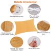 Rectangle Top Canopy 98% UV Block Awning Shelter 185GSM HDPE Patio Cover with Snap Hooks Ropes for Outdoor Garden Backyard