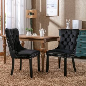 Nikki Modern Velvet Upholstered Dining Chair Solid Wood