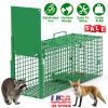 30in 1 Door Live Animal Cage Trap For Animals Under 5LBS Easy To Setup Humane Galvanized Iron Trap Cage For Small Cats Rabbits Squirrels Moles Chipmun