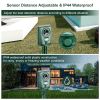 Ultrasonic Animal Repeller IP44 Waterproof Motion Sensor Repellent Outdoor Animal Deterrent w/ Flashing LED Light For Farm Garden Yard Repelling Deer
