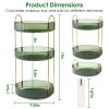 3 Tier Rotating Makeup Organizer 360° Spinning Perfume Cosmetic Storage Tray 55LBS Load Countertop Shelves for Lotion Lipstick