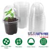 30Pcs Plant Nursery Pots PET Flower Seed Starting Pots Container with Dome with Drainage Holes