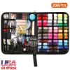 206Pcs Travel Sewing Kit DIY Sewing Supplies Needles Thread Stitching Kit with Scissors Thimble Tape Measure for Adults Kids Beginners Travelers