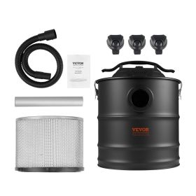 VEVOR Ash Vacuum Cleaner 5 Gallon 1200W For Fireplaces Pellet Stoves Grills BBQ
