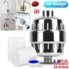 20 Stage Shower Filter for Hard Water Water Softener Shower Head Filter with 2 Replaceable Cartridges for Removing Chlorine and Harmful Substance