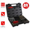 49Pcs Thread Chaser Set Thread Restorer Kit Thread Chaser Repair Tool Kit Includes 24 Rethreading Dies 22 Rethreading Taps 3 Thread Files
