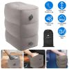Inflatable Foot Rest with Air Bag 3 Adjustable Height Travel Foot Pillow Kids Airplane Bed Relieve Leg Feet Pain Leg Rest Stool For Train Car Airplane