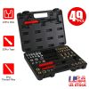 49Pcs Thread Chaser Set Thread Restorer Kit Thread Chaser Repair Tool Kit Includes 24 Rethreading Dies 22 Rethreading Taps 3 Thread Files