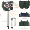 Ultrasonic Animal Repeller Solar Powered Animal Repellent Motion Sensor Animal Chaser IP55 Waterproof for Farm Garden Yard to Drive Deer Raccoon Squir