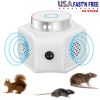 360° Ultrasonic Rodent Chaser Electronic Plug-in Mouse Control for Indoor Use Rodent Deterrent with Ultrasonic Sound