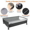 2Pcs Under Bed Storage Containers with 360° Rotatable Wheels Visible Dustproof Cover Under Bed Drawer with Clear Window Bedroom Storage Organizer