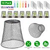 10Pack 9.25x9.25in Chicken Wire Cloches Plant Covers Metal Garden Cages Heavy Duty Plant Protectors with 30 Stakes 20 Labels Keep Bunnies Chicken Squi
