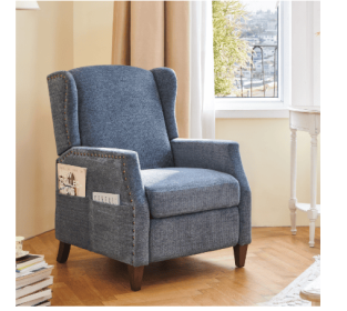 Canvas Push Back Lounge Chair