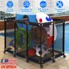 210 Gallon Pool Storage Bin Swimming Pool Noodles Holder 48.4x30.1x33.3in Float Organizer Rolling Mesh Storage Basket with Lockable Wheels