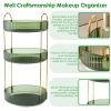 3 Tier Rotating Makeup Organizer 360° Spinning Perfume Cosmetic Storage Tray 55LBS Load Countertop Shelves for Lotion Lipstick