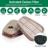 2Pcs 6001 Filter Cartridges Replacement 6001 Organic Vapor Cartridge for Gas Respirator Fit for 6200/7501/7502/6502/6800