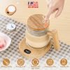 Electric Mixing Mug 400ML High Speed Mixing Cup USB Rechargeable Self String Mug with Warming Pad for Coffee Milk Protein Powder Egg