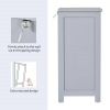 Modern Farmhouse 3-Drawer Bathroom Linen Floor Cabinet in Grey Wood FInish