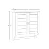 Wall Mounted Bathroom Medicine Cabinet with Louver Doors and Towel Bar in White