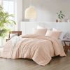 Twin/Twin XL Microfiber Pleated Soft Washed Comforter Set Pink