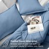 Queen Size All Season Super Soft Down Alternative Comforter Set Blue