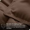 Full size 3-Piece Down Alternative Microfiber Comforter Set in Chocolate Brown