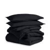 Twin/Twin XL Super Soft Lightweight Down Alternative Comforter Set in Black