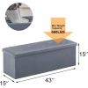 Light Grey Faux Leather Upholstered End of Bed Storage Bench Ottoman