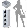 Modern Farmhouse 4-Drawer Bathroom Linen Floor Cabinet in Gray Wood Finish