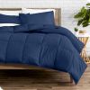 Full/Double size Super Soft Down Alternative Comforter Set in Navy Blue
