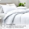 King/Cal King size Super Soft Microfiber Down Alternative Comforter Set White