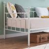 Twin size Farmhouse Daybed Frame in White Metal Finish