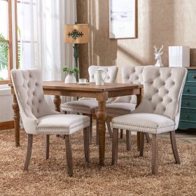 Nikki Modern Velvet Upholstered Dining Chair - Solid Wood, High-end Tufted