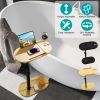 C-Shaped Bathtub Tray Table With Adjustable Height 360° Rotatable Desktop Freestanding Bath Caddy Against Wall Couch Bed Sofa Side Table
