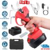 21V Cordless Electric Pruning Shears 40mm 1.57" Electric Branch Scissors Tree Branch Cutter with 2 Rechargeable Batteries Sharpening Stone Blade Repla
