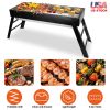 Foldable Charcoal BBQ Grill Stainless Steel Grill Net Easy Setup Portable Tabletop Barbecue Grill for Camping Picnic Outdoor Party Backyard