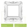 2 Packs Decorative Switch Cover European Romantic Wall Plate Protector w/Adhesive Sticker UK Style for Living Room Bathroom Kitchen
