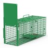 30in 1 Door Live Animal Cage Trap For Animals Under 5LBS Easy To Setup Humane Galvanized Iron Trap Cage For Small Cats Rabbits Squirrels Moles Chipmun