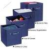 iMounTEK 4 Pack Foldable Storage Cube Bins Cloths Closet Space Organizer Basket Shelves Box for Clothes Toys Books Cabinet